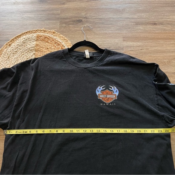 HARLEY-DAVIDSON Honolulu Hawaii Blue Flames Graphic Sleeve - Picture 5 of 8